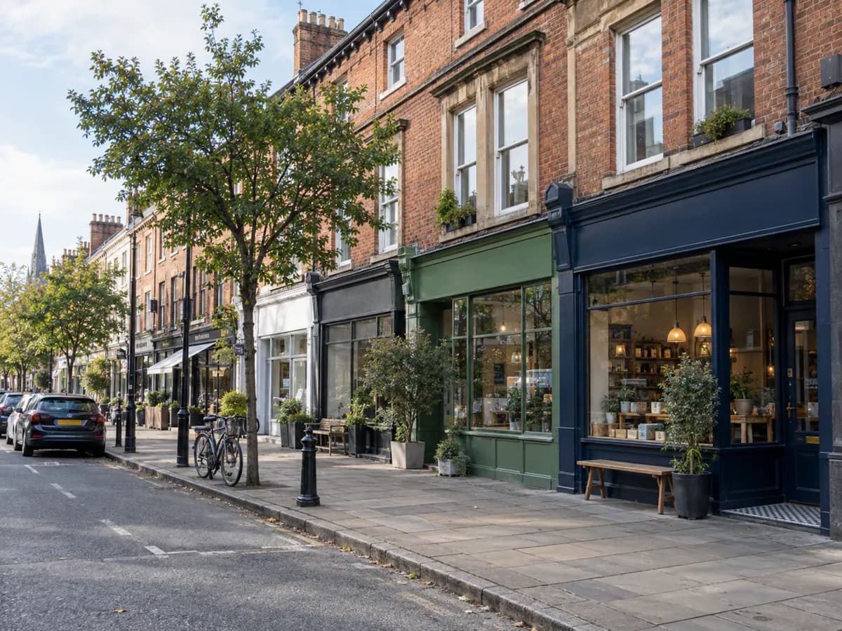 Retail units and offices on a Manchester high street